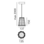 Подвесной светильник Artemide 0941050A Null Vector