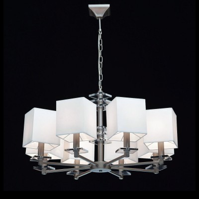 Mw light 101011608 Светильник Mw light 101011608 СветильникПодвесные<br><br><br>Установка на натяжной потолок: Да<br>S освещ. до, м2: 16<br>Тип лампы: Накаливания / энергосбережения / светодиодная<br>Тип цоколя: E14<br>Количество ламп: 8<br>MAX мощность ламп, Вт: 40<br>Диаметр, мм мм: 800<br>Высота, мм: 530 - 820<br>Цвет арматуры: серебристый