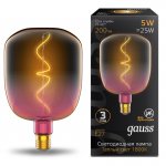 Лампа Gauss Filament V140 5W 200lm 1800К Е27 pink-clear flexible LED (1010802105)