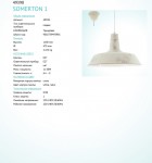 Подвесной светильник Eglo 49398 SOMERTON 1