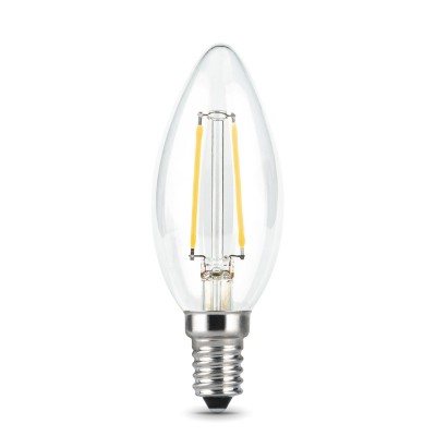 Лампа Gauss LED Filament Candle E14 5W 2700К Лампа Gauss LED Filament Candle E14 5W 2700КВ виде свечи<br>В интернет-магазине «Светодом» можно купить не только люстры и светильники, но и лампочки. В нашем каталоге представлены светодиодные, галогенные, энергосберегающие модели и лампы накаливания. В ассортименте имеются изделия разной мощности, поэтому у нас Вы сможете приобрести все необходимое для освещения. Лампа Gauss 103801105 обеспечит отличное качество освещения. При покупке ознакомьтесь с параметрами в разделе «Характеристики», чтобы не ошибиться в выборе. Там же указано, для каких осветительных приборов Вы можете использовать лампу Gauss 103801105Gauss 103801105. Для оформления покупки воспользуйтесь «Корзиной». При наличии вопросов Вы можете позвонить нашим менеджерам по одному из контактных номеров. Мы доставляем заказы в Москву, Екатеринбург и другие города России.<br><br>Цветовая t, К: 2700<br>Тип лампы: LED<br>Тип цоколя: E14<br>MAX мощность ламп, Вт: 5