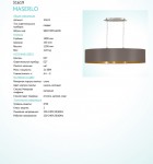 Текстильный светильник Eglo 31619 MASERLO