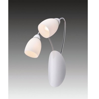 Светильник бра Favourite 1042-2W Blanca Светильник бра Favourite 1042-2W BlancaМодерн<br><br><br>S освещ. до, м2: 5<br>Тип лампы: накаливания / энергосбережения / LED-светодиодная<br>Тип цоколя: E14<br>Количество ламп: 2<br>Ширина, мм: 300<br>MAX мощность ламп, Вт: 40<br>Диаметр, мм мм: 170<br>Размеры: W300*H350*D170<br>Высота, мм: 350<br>Оттенок (цвет): белый<br>Цвет арматуры: серый