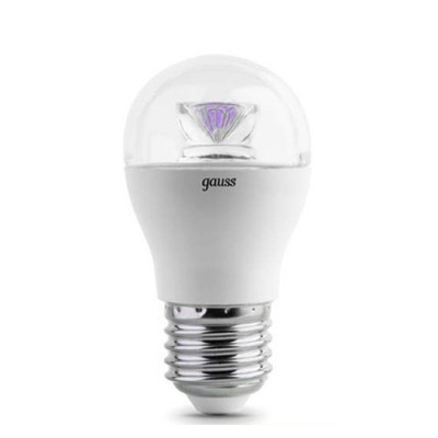 Лампа Gauss EB105202206-D LED Globe Crystal Clear E27 6W 4100K диммируемая Лампа Gauss EB105202206-D LED Globe Crystal Clear E27 6W 4100K диммируемаяДиммируемые<br>В интернет-магазине «Светодом» можно купить не только люстры и светильники, но и лампочки. В нашем каталоге представлены светодиодные, галогенные, энергосберегающие модели и лампы накаливания. В ассортименте имеются изделия разной мощности, поэтому у нас Вы сможете приобрести все необходимое для освещения. Лампа Gauss EB105202206-D LED Globe Crystal Clear E27 6W 4100K диммируемая обеспечит отличное качество освещения. При покупке ознакомьтесь с параметрами в разделе «Характеристики», чтобы не ошибиться в выборе. Там же указано, для каких осветительных приборов Вы можете использовать лампу Gauss EB105202206-D LED Globe Crystal Clear E27 6W 4100K диммируемаяGauss EB105202206-D LED Globe Crystal Clear E27 6W 4100K диммируемая. Для оформления покупки воспользуйтесь «Корзиной». При наличии вопросов Вы можете позвонить нашим менеджерам по одному из контактных номеров. Мы доставляем заказы в Москву, Екатеринбург и другие города России.<br><br>Цветовая t, К: CW - холодный белый 4000 К<br>Тип лампы: LED - светодиодная<br>Тип цоколя: E27<br>MAX мощность ламп, Вт: 6<br>Диаметр, мм мм: 45<br>Длина, мм: 90