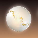 Настенно-потолочный светильник Сонекс 107 золото/белый/декор желт BARLI