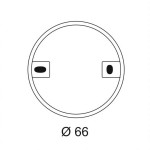 SLV 112182 Rundes Einbaugeh?use f?r 3W Downlight, chrom