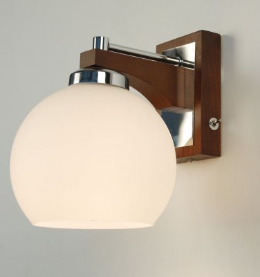 Citilux Ариста CL164311 Светильник настенный бра Citilux Ариста CL164311 Светильник настенный браСовременные<br><br><br>S освещ. до, м2: 5<br>Тип лампы: накаливания / энергосбережения / LED-светодиодная<br>Тип цоколя: E27<br>Количество ламп: 1<br>Ширина, мм: 150<br>MAX мощность ламп, Вт: 75<br>Размеры: Высота 19см, Ширина 15см, Глубина 19см, Массив дерева, Выдувное молочнобелое стекло, С выключателемЗапасное стекло<br>Длина, мм: 190<br>Высота, мм: 190<br>Поверхность арматуры: глянцевый, матовый<br>Оттенок (цвет): белый<br>Цвет арматуры: коричневый (темный орех), серебристый хром