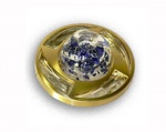 Светильник галогенный 16151 GQB MR16 круг фреза, синее конфетти, сатин-золото