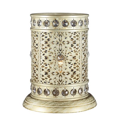 Светильник Favourite 1627-1T Светильник Favourite 1627-1TВосточный стиль<br>Настольная лампа – это не просто источник дополнительного освещения, но и оригинальный элемент декора. Его можно установить в спальне, гостиной, кабинете и других комнатах. Интернет-магазин «Светодом» предлагает настольные лампы разных стилей по доступным ценам. Благодаря большому ассортименту Вы обязательно найдете в нашем каталоге именно ту модель, которую искали. Настольная лампа Favourite 1627-1T – прекрасный вариант для завершения интерьера. Ее можно включить одновременно с люстрой для более яркого освещения или без нее для создания уютной атмосферы, настраивающей на отдых. Купить настольную лампу Favourite 1627-1T Вы можете с помощью виртуальной «Корзины» или по контактным номерам, указанным на сайте.<br><br>Тип лампы: Накаливания / энергосбережения / светодиодная<br>Тип цоколя: E14<br>Количество ламп: 1<br>MAX мощность ламп, Вт: 40<br>Размеры: D200*H250<br>Цвет арматуры: белый с золотистой патиной