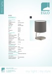 Настольная лампа Eglo 95765 NAMBIA 1