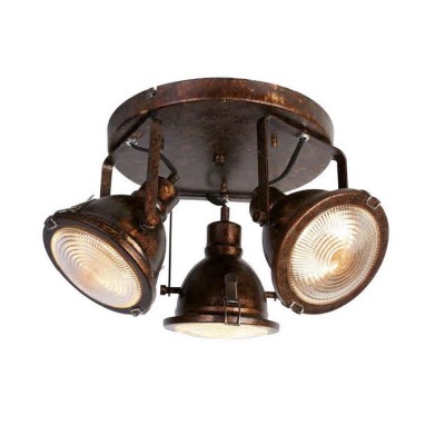Favourite Industria 1898-3C Люстра Favourite Industria 1898-3C ЛюстраПотолочные<br><br><br>Установка на натяжной потолок: Да<br>S освещ. до, м2: 8<br>Крепление: планка<br>Тип цоколя: GU10<br>Количество ламп: 3<br>MAX мощность ламп, Вт: 50<br>Диаметр, мм мм: 340<br>Размеры: L340*W340*H210<br>Высота, мм: 210<br>Цвет арматуры: коричневый