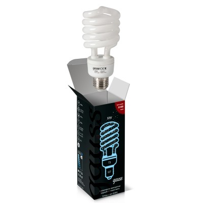 Лампа Gauss 192330 Spiral 30W 6500K E27 1/10/50 Лампа Gauss 192330 Spiral 30W 6500K E27 1/10/50Спиральные<br>В интернет-магазине «Светодом» можно купить не только люстры и светильники, но и лампочки. В нашем каталоге представлены светодиодные, галогенные, энергосберегающие модели и лампы накаливания. В ассортименте имеются изделия разной мощности, поэтому у нас Вы сможете приобрести все необходимое для освещения. Лампа Gauss 192330 Spiral 30W 6500K E27 1/10/50 обеспечит отличное качество освещения. При покупке ознакомьтесь с параметрами в разделе «Характеристики», чтобы не ошибиться в выборе. Там же указано, для каких осветительных приборов Вы можете использовать лампу Gauss 192330 Spiral 30W 6500K E27 1/10/50Gauss 192330 Spiral 30W 6500K E27 1/10/50. Для оформления покупки воспользуйтесь «Корзиной». При наличии вопросов Вы можете позвонить нашим менеджерам по одному из контактных номеров. Мы доставляем заказы в Москву, Екатеринбург и другие города России.<br><br>Цветовая t, К: CW - дневной белый 6000 К<br>Тип лампы: Энергосберегающая<br>Тип цоколя: E27<br>MAX мощность ламп, Вт: 30<br>Диаметр, мм мм: 60<br>Высота, мм: 142