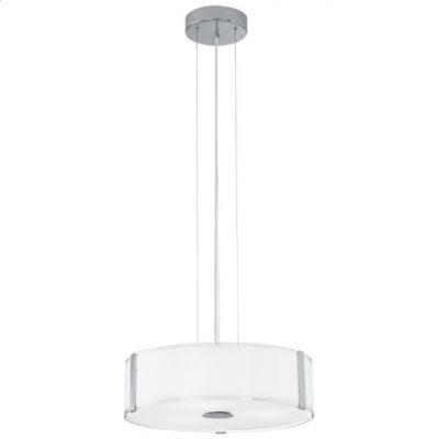 Eglo VARANO 91255 Светильник подвесной Eglo VARANO 91255 Светильник подвеснойПотолочные<br>Компания «Светодом» предлагает широкий ассортимент люстр от известных производителей. Представленные в нашем каталоге товары выполнены из современных материалов и обладают отличным качеством. Благодаря широкому ассортименту Вы сможете найти у нас люстру под любой интерьер. Мы предлагаем как классические варианты, так и современные модели, отличающиеся лаконичностью и простотой форм. Стильная люстра Eglo 91255 станет украшением любого дома. Эта модель от известного производителя не оставит равнодушным ценителей красивых и оригинальных предметов интерьера. Люстра Eglo 91255 обеспечит равномерное распределение света по всей комнате. При выборе обратите внимание на характеристики, позволяющие приобрести наиболее подходящую модель. Купить понравившуюся люстру по доступной цене Вы можете в интернет-магазине «Светодом».<br><br>Установка на натяжной потолок: Да<br>S освещ. до, м2: 12<br>Крепление: Планка<br>Тип цоколя: E27<br>Количество ламп: 3<br>MAX мощность ламп, Вт: 60<br>Диаметр, мм мм: 410<br>Размеры основания, мм: 0<br>Высота, мм: 1100<br>Оттенок (цвет): белое покрытие<br>Цвет арматуры: серебристый<br>Общая мощность, Вт: 3X60W