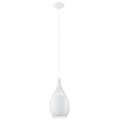 Eglo RAZONI 92251 Светильник подвесной Eglo RAZONI 92251 Светильник подвеснойОдиночные<br>Австрийское качество модели светильника Eglo 92251 не оставит равнодушным каждого купившего! Закаленное стекло (пр-во Чехия), дополнительный внешний интерьерный металический плафон белого цвета. Основание сталь. Класс изоляции 2 (двойная изоляция до лампы), IP 20, освещенность 806 lm ,Н=1100D=190,1X60W,E27.<br><br>Крепление: потолочное<br>Тип цоколя: E27<br>Количество ламп: 1<br>MAX мощность ламп, Вт: 60<br>Диаметр, мм мм: 190<br>Размеры основания, мм: 0<br>Высота, мм: 1100<br>Оттенок (цвет): белый<br>Цвет арматуры: белый<br>Общая мощность, Вт: 1X60W
