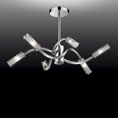 Люстра Odeon Light 2011/6C Moden хром Люстра Odeon Light 2011/6C Moden хромПотолочные<br>Как порой мы устаём от излишнего захламления собственного интерьера! Во избежание подобных моментов, лучше сразу обратиться к стилю хай-тек, особенно в освещении. Оцените достоинства потолочной люстры Odeon Light 2011/6C: чёткость мягких форм, эргономичность и футуризм. Это действительно шаг в ногу со временем, потому что любая площадка будет наполнена непревзойдённостью оригинального исполнения света. Уникальный дизайн конструкции напоминает переплетение элегантных волн голубовато-стального сияния, которые завершаются изысканной геометрией ламп. Никакого нагромождения в уютной квартире или загородном доме, не будет излишеств и в коммерческих пространствах. Только искусный свет!<br><br>Установка на натяжной потолок: Да<br>S освещ. до, м2: 16<br>Крепление: Планка<br>Тип лампы: галогенная / LED-светодиодная<br>Тип цоколя: G9<br>Количество ламп: 6<br>MAX мощность ламп, Вт: 40<br>Диаметр, мм мм: 600<br>Высота, мм: 380<br>Цвет арматуры: серебристый