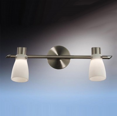 Светильник Odeon light 2066/2W Terza никель Светильник Odeon light 2066/2W Terza никельДвойные<br>Допускается установка светильника на вертикальную поверхность - стену и горизонтальную поверхность - потолок.<br><br>S освещ. до, м2: 5<br>Тип лампы: галогенная / LED-светодиодная<br>Тип цоколя: G9<br>Количество ламп: 2<br>Ширина, мм: 405<br>MAX мощность ламп, Вт: 40<br>Расстояние от стены, мм: 145<br>Высота, мм: 145<br>Цвет арматуры: серый