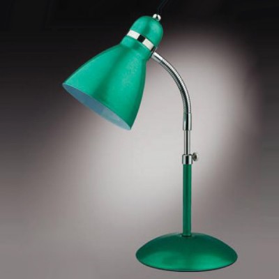 Настольная лампа Odeon light 2091/1T Zird зеленый Настольная лампа Odeon light 2091/1T Zird зеленыйОфисные<br>Настольная лампа – это не просто источник дополнительного освещения, но и оригинальный элемент декора. Его можно установить в спальне, гостиной, кабинете и других комнатах. Интернет-магазин «Светодом» предлагает настольные лампы разных стилей по доступным ценам. Благодаря большому ассортименту Вы обязательно найдете в нашем каталоге именно ту модель, которую искали. Настольная лампа Odeon light 2091/1T – прекрасный вариант для завершения интерьера. Ее можно включить одновременно с люстрой для более яркого освещения или без нее для создания уютной атмосферы, настраивающей на отдых. Купить настольную лампу Odeon light 2091/1T Вы можете с помощью виртуальной «Корзины» или по контактным номерам, указанным на сайте.<br><br>S освещ. до, м2: 4<br>Тип лампы: накал-я - энергосбер-я<br>Тип цоколя: E27<br>Количество ламп: 1<br>Ширина, мм: 170<br>MAX мощность ламп, Вт: 60<br>Диаметр, мм мм: 130<br>Высота, мм: 430-520<br>Цвет арматуры: зеленый
