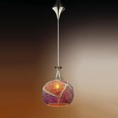 Светильник Odeon light 2093/1 Terro хром Светильник Odeon light 2093/1 Terro хромОдиночные<br>Использование витражного стекла в дизайне светильника Odeon light 2093/1 придаёт ему особый шарм и очарование. Каждый интерьер сможет преобразиться благодаря мозаичным дополнениям в декорировании пространства. Итальянский подвес Odeon light 2093/1 исполнен в лаконичной манере удлинённого основания конструкции серебристого мерцания и зафиксированной аккуратной чаше света, исполненной в технике использования витражного стекла. Вам просто гарантировано не только эстетическое обрамление пространства, но и наслаждение головокружительной игрой бликов на каждой грани разноцветной мозаики. Наполните свой интерьерный мир мягкими красками и очаровательным дизайном Odeon light 2093/1!<br><br>S освещ. до, м2: 4<br>Тип лампы: накаливания / энергосбережения / LED-светодиодная<br>Тип цоколя: E27<br>Количество ламп: 1<br>MAX мощность ламп, Вт: 60<br>Диаметр, мм мм: 250<br>Высота, мм: 250-900<br>Цвет арматуры: серебристый