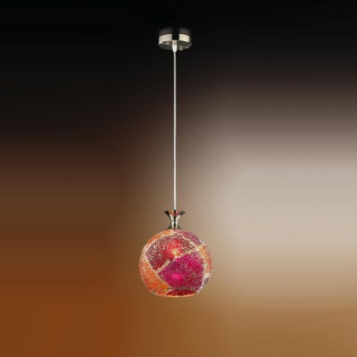 Светильник Odeon light 2093/1A Terro хром Светильник Odeon light 2093/1A Terro хромОдиночные<br>Использование витражного стекла в дизайне светильника Odeon light 2093/1А наполняет его особым шармом и очарованием. Каждый интерьер сможет преобразиться благодаря мягким мозаичным дополнениям в декорировании пространства. Итальянский подвес Odeon light 2093/1А исполнен в лаконичной манере удлинённого основания конструкции серебристого мерцания и зафиксированной аккуратной чаше света, созданной в технике использования витражного стекла. Вам гарантировано эстетическое обрамление пространства и наслаждение головокружительной игрой бликов на каждой грани разноцветной мозаики нежных тонов. Наполните свой мир мягкими красками и очаровательным дизайном Odeon light 2093/1А!<br><br>S освещ. до, м2: 4<br>Тип лампы: накаливания / энергосбережения / LED-светодиодная<br>Тип цоколя: E27<br>Количество ламп: 1<br>MAX мощность ламп, Вт: 60<br>Диаметр, мм мм: 200<br>Высота, мм: 200-900<br>Цвет арматуры: серебристый