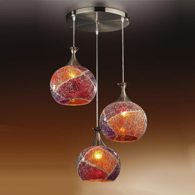 Светильник Odeon light 2093/3 Terro хром Светильник Odeon light 2093/3 Terro хромТройные<br>Витражное стекло в дизайне светильника Odeon light 2093/3 наполняет его особым шармом и непередаваемым очарованием. Ваш интерьер сможет преобразиться благодаря мягким мозаичным дополнениям в декорировании пространства. Итальянский подвес Odeon light 2093/3 исполнен в лаконичной манере удлинённого основания конструкции серебристого мерцания и зафиксированных аккуратных чаш света, созданных в технике использования витражного стекла. Вам гарантировано эстетическое обрамление пространства и наслаждение головокружительной игрой бликов на каждой грани разноцветной мозаики нежных тонов. Наполните свой мир мягкими красками и очаровательным дизайном Odeon light 2093/3!<br><br>S освещ. до, м2: 12<br>Тип лампы: накаливания / энергосбережения / LED-светодиодная<br>Тип цоколя: E27<br>Количество ламп: 3<br>MAX мощность ламп, Вт: 60<br>Диаметр, мм мм: 560<br>Высота, мм: 300-900<br>Цвет арматуры: серебристый