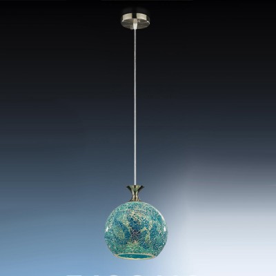 Светильник Odeon light 2095/1 Mosaic хром/бирюзовый Светильник Odeon light 2095/1 Mosaic хром/бирюзовыйОдиночные<br>Изысканность, необычайная эстетика и презентабельное богатство сочетаются в великолепном светильнике Odeon Light 2095/1, исполненном итальянским производителем в чудесной мозаичной технике. Перед Вами настоящее произведение мастерского искусства, когда в едином творении сочетаются переливающиеся тона благородной цветовой палитры. Светильник Odeon Light 2095/1 представляет собой аккуратную хромированную конструкцию матового мерцания, на которой закреплена чарующая чаша света. Мозаика плафона представлена в загадочных бирюзово-малахитовых тонах. Это безупречное благородство для Вашего интерьера! Odeon Light 2095/1– настоящий подарок для истинных гурманов эстетики света!<br><br>S освещ. до, м2: 4<br>Тип лампы: накаливания / энергосбережения / LED-светодиодная<br>Тип цоколя: E14<br>Количество ламп: 1<br>MAX мощность ламп, Вт: 60<br>Диаметр, мм мм: 200<br>Высота, мм: 200-900<br>Цвет арматуры: зеленый