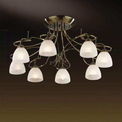 Люстра Odeon Light 2120/8C Kaena бронза Люстра Odeon Light 2120/8C Kaena бронзаПотолочные<br>Данная люстра станет настоящей находкой в большом помещении с невысокими потолками. Небольшие размеры позволяют ей великолепно смотреться на низких потолках, создавая ощущение легкости, «воздушности» и зрительно увеличивая пространство. А восемь плафонов, выполненных в виде белых цветков, будут освещать пространство на расстоянии до тридцати двух квадратных метров! Искусно исполненная арматура придает люстре легкость и изящность, и придется по вкусу ценителям тонкой красоты.<br><br>Установка на натяжной потолок: Да<br>S освещ. до, м2: 32<br>Крепление: Планка<br>Тип лампы: накаливания / энергосбережения / LED-светодиодная<br>Тип цоколя: E14<br>Количество ламп: 8<br>MAX мощность ламп, Вт: 60<br>Диаметр, мм мм: 770<br>Высота, мм: 350<br>Цвет арматуры: бронзовый