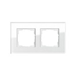 Gira ESP Белое стекло Рамка 2-ая (G21212)