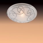 Настенно-потолочный светильник Сонекс 213 хром/стекло с эффектом "кристалл" BRENA SILVER