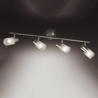 Светильник Odeon light 2175/4W Parfe никель Светильник Odeon light 2175/4W Parfe никельС 4 лампами<br>Допускается установка светильника на вертикальную поверхность - стену и горизонтальную поверхность - потолок.<br><br>S освещ. до, м2: 10<br>Тип товара: Светильник поворотный спот<br>Тип лампы: накал-я - энергосбер-я<br>Тип цоколя: E14<br>Количество ламп: 4<br>Ширина, мм: 675<br>MAX мощность ламп, Вт: 40<br>Высота, мм: 185<br>Цвет арматуры: серый