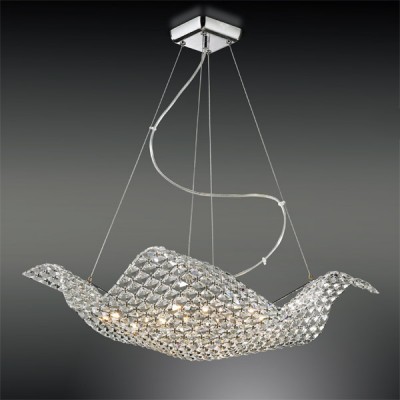 Люстра Odeon Light 2181/8 хром Fitta Люстра Odeon Light 2181/8 хром FittaПодвесные<br>Дополнительно рекомендуем посмотреть другие хрустальные люстры и светильники из данной серии. Модель - люстры Odeon Light 2181/8 в хроме Fitta замечательно впишется в задуманный Вами интерьер зала, гостиной или спальни. Купите хрустальную люстру уже сегодня и Вы поймете превосходство светильников перед другими направлениями освещения. Основное превосходство хрусталя - это отражение и преломление света во всем пространстве, а отсутствие абажуров не съест получаемый световой поток от горящих ламп!<br><br>Установка на натяжной потолок: Да<br>S освещ. до, м2: 21<br>Крепление: Планка<br>Тип лампы: галогенная / LED-светодиодная<br>Тип цоколя: G9<br>Количество ламп: 8<br>MAX мощность ламп, Вт: 40<br>Диаметр, мм мм: 560<br>Высота, мм: 1320<br>Цвет арматуры: серебристый