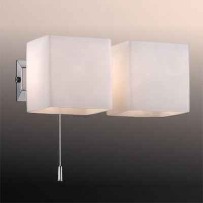 Светильник Odeon Light 2183/2W хром Faro Светильник Odeon Light 2183/2W хром FaroСовременные<br><br><br>S освещ. до, м2: 5<br>Крепление: планка<br>Тип лампы: галогенная / LED-светодиодная<br>Тип цоколя: G9<br>Количество ламп: 2<br>MAX мощность ламп, Вт: 40<br>Длина, мм: 210<br>Высота, мм: 95<br>Цвет арматуры: серебристый