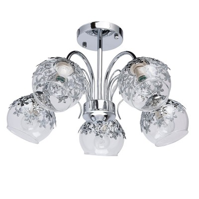 Светильник De Markt 220010305 Светильник De Markt 220010305Потолочные<br>220010305 - это Стильная люстра из коллекции Вита отлично дополнит современный интерьер. Её металлическое основание выполнено в трех цветовых оттенках: насыщенного цвета кофе, хрома и благородного цвета античной бронзы, что позволяет выбрать подходящий вариант в зависимости от интерьера и вкуса. Основание гармонично сочетается с округлыми плафонами, декорированными оригинальным металлическим орнаментом, а растительные узоры придают дизайну светильника особую изюминку.<br><br>Установка на натяжной потолок: Да<br>S освещ. до, м2: 15<br>Тип лампы: накаливания / энергосбережения / LED-светодиодная<br>Тип цоколя: E14<br>Количество ламп: 5<br>Диаметр, мм мм: 520<br>Высота, мм: 280<br>MAX мощность ламп, Вт: 60