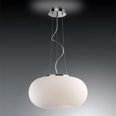 Светильник Odeon light 2205/3B хром Pati Светильник Odeon light 2205/3B хром PatiОдиночные<br>Стильный итальянский подвесной светильник Odeon light 2205/3B хром Pati станет желанным приобретением для ценителей современных и оригинальных дизайнов оформления интерьера! Объемная круглая форма матового белого оттенка выглядит эффектно и привлекательно, она всегда будет являться образцом Вашего безупречного вкуса и источником восхищенного внимания гостей. Рекомендуем Вам дополнительно<br><br>S освещ. до, м2: 12<br>Крепление: планка<br>Тип лампы: накаливания / энергосбережения / LED-светодиодная<br>Тип цоколя: E27<br>Количество ламп: 3<br>MAX мощность ламп, Вт: 60<br>Диаметр, мм мм: 450<br>Высота, мм: 1200<br>Цвет арматуры: серебристый