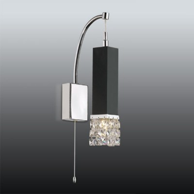 Светильник Odeon Light 2206/1W хром Allen Светильник Odeon Light 2206/1W хром AllenХрустальные<br><br><br>S освещ. до, м2: 2<br>Тип товара: Светильник настенный бра<br>Тип лампы: галогенная / LED-светодиодная<br>Тип цоколя: G9<br>Количество ламп: 1<br>Ширина, мм: 120<br>MAX мощность ламп, Вт: 40<br>Высота, мм: 350<br>Цвет арматуры: черный