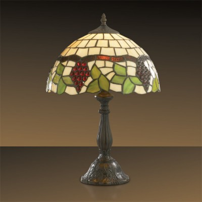 Настольная лампа тиффани Odeon light 2267/1T Traube Настольная лампа тиффани Odeon light 2267/1T TraubeТиффани<br>Настольная лампа – это не просто источник дополнительного освещения, но и оригинальный элемент декора. Его можно установить в спальне, гостиной, кабинете и других комнатах. Интернет-магазин «Светодом» предлагает настольные лампы разных стилей по доступным ценам. Благодаря большому ассортименту Вы обязательно найдете в нашем каталоге именно ту модель, которую искали. Настольная лампа Odeon light 2267/1T – прекрасный вариант для завершения интерьера. Ее можно включить одновременно с люстрой для более яркого освещения или без нее для создания уютной атмосферы, настраивающей на отдых. Купить настольную лампу Odeon light 2267/1T Вы можете с помощью виртуальной «Корзины» или по контактным номерам, указанным на сайте.<br><br>S освещ. до, м2: 4<br>Тип лампы: накаливания / энергосбережения / LED-светодиодная<br>Тип цоколя: E27<br>Количество ламп: 1<br>MAX мощность ламп, Вт: 60<br>Диаметр, мм мм: 310<br>Высота, мм: 490<br>Цвет арматуры: коричневый
