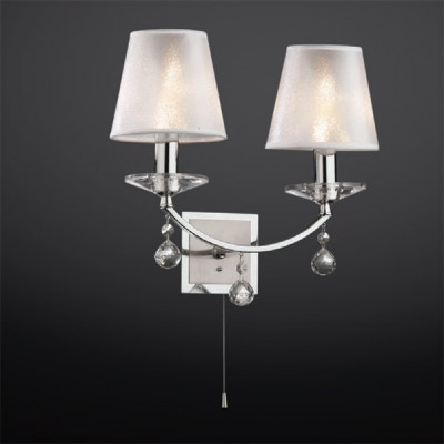 Светильник Odeon Light 2274/2W хром Kvinta Светильник Odeon Light 2274/2W хром KvintaКлассика<br><br><br>S освещ. до, м2: 5<br>Тип лампы: накаливания / энергосбережения / LED-светодиодная<br>Тип цоколя: E14<br>Количество ламп: 2<br>Ширина, мм: 350<br>MAX мощность ламп, Вт: 40<br>Высота, мм: 290<br>Цвет арматуры: серебристый