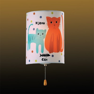 Светильник бра кошки Odeon Light 2279/1W белый Cats Светильник бра кошки Odeon Light 2279/1W белый CatsДля детской<br><br><br>S освещ. до, м2: 2<br>Тип лампы: накаливания / энергосбережения / LED-светодиодная<br>Тип цоколя: E14<br>Количество ламп: 1<br>Ширина, мм: 150<br>MAX мощность ламп, Вт: 40<br>Высота, мм: 200<br>Цвет арматуры: разноцветный