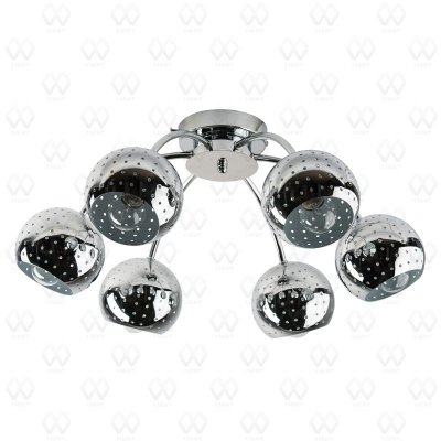 Люстра Mw light 228012606 Космос Люстра Mw light 228012606 КосмосПотолочные<br>Описание модели 228012606: Легендарный светильник Космос, представленный в потолочном варианте, наполнит пространство комнаты яркими лучами света. Плафоны изготовлены из гальванизированного металла цвета хрома с декоративным перфорированием для эффекта освещения в стиле хай-тек. Удобное расположение плафонов и универсальность использования в интерьерах различных стилей гарантирует высокий спрос на данную модель светильника и делает его безусловным претендентом в лидеры продаж.<br><br>Установка на натяжной потолок: Да<br>S освещ. до, м2: 18<br>Крепление: Планка<br>Тип лампы: накаливания / энергосбережения / LED-светодиодная<br>Тип цоколя: E14<br>Количество ламп: 6<br>MAX мощность ламп, Вт: 60<br>Диаметр, мм мм: 550<br>Высота, мм: 250<br>Поверхность арматуры: глянцевый<br>Цвет арматуры: серебристый<br>Общая мощность, Вт: 360