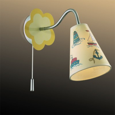 Светильник Odeon Light 2281/1W хром Dream Светильник Odeon Light 2281/1W хром DreamДля детской<br><br><br>S освещ. до, м2: 2<br>Тип лампы: накаливания / энергосбережения / LED-светодиодная<br>Тип цоколя: E14<br>Количество ламп: 1<br>MAX мощность ламп, Вт: 40<br>Расстояние от стены, мм: 270<br>Высота, мм: 200<br>Цвет арматуры: разноцветный