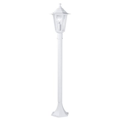 Eglo LATERNA 5 22995 светильник уличный Eglo LATERNA 5 22995 светильник уличныйОдиночные фонари<br>Обеспечение качественного уличного освещения – важная задача для владельцев коттеджей. Компания «Светодом» предлагает современные светильники, которые порадуют Вас отличным исполнением. В нашем каталоге представлена продукция известных производителей, пользующихся популярностью благодаря высокому качеству выпускаемых товаров. Уличный светильник Eglo 22995 не просто обеспечит качественное освещение, но и станет украшением Вашего участка. Модель выполнена из современных материалов и имеет влагозащитный корпус, благодаря которому ей не страшны осадки. Купить уличный светильник Eglo 22995, представленный в нашем каталоге, можно с помощью онлайн-формы для заказа. Чтобы задать имеющиеся вопросы, звоните нам по указанным телефонам. Мы доставим Ваш заказ не только в Москву и Екатеринбург, но и другие города.<br><br>Тип лампы: накаливания / энергосбережения / LED-светодиодная<br>Тип цоколя: E27<br>MAX мощность ламп, Вт: 60<br>Диаметр, мм мм: 205<br>Размеры основания, мм: 170<br>Высота, мм: 1000<br>Оттенок (цвет): прозрачный<br>Цвет арматуры: белый<br>Общая мощность, Вт: 2