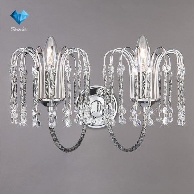 Светильник Bogateapos;s 239/2 Strotskis Светильник Bogateapos;s 239/2 StrotskisХрустальные<br><br><br>Тип лампы: Накаливания / энергосбережения / светодиодная<br>Тип цоколя: E14<br>Количество ламп: 2<br>Ширина, мм: 360<br>MAX мощность ламп, Вт: 60<br>Длина, мм: 270<br>Высота, мм: 210<br>Цвет арматуры: серебристый