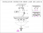 Светильник потолочный Odeon light 2455/3C RUFFIN