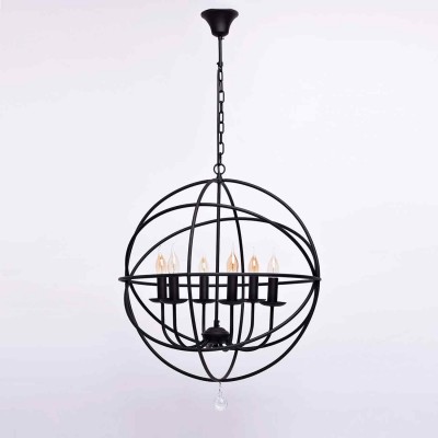 Люстра подвесная Mw light 249017106 Замок Люстра подвесная Mw light 249017106 ЗамокПодвесные<br>Описание модели 249017106: Необычная люстра из коллекции «Замок» сочетает в себе элементы брутальности и современного дизайна. Матовое чёрное основание из металла выполнено в кованой стилистике, а источники света в виде свеч создают атмосферу старых дворцовых интерьеров. Свечи заключены внутри сферы из металлических колец. Подобная необычная композиция – идеальное решение для людей со вкусом, ценящих оригинальные решения в интерьере. Рекомендуемая площадь освещения – 18 кв.м.<br><br>Установка на натяжной потолок: Да<br>S освещ. до, м2: 18<br>Крепление: Крюк<br>Тип лампы: Накаливания / энергосбережения / светодиодная<br>Тип цоколя: E14<br>Количество ламп: 6<br>MAX мощность ламп, Вт: 60<br>Диаметр, мм мм: 620<br>Длина цепи/провода, мм: 280<br>Высота, мм: 1150<br>Цвет арматуры: черный<br>Общая мощность, Вт: 360