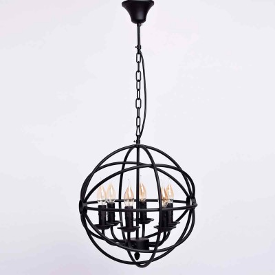 Люстра Mw light 249017306 Замок Люстра Mw light 249017306 ЗамокПодвесные<br>Описание модели 249017306: Любителям оригинальных решений в интерьере идеально подойдет люстра из коллекции «Замок». Она привлекает своим необычным исполнением: матовое металлическое основание чёрного цвета закручено в виде сфер, при включенном свете оно подсвечивается, создавая мистическое сияние и тени. Источник света – свечи с эффектом тающего воска, оригинально выделяющие кольца в вечернем освещении. Трендовый дизайн подчеркнуто брутален. Рекомендуемая площадь освещения порядка 18 кв.м.<br><br>Установка на натяжной потолок: Да<br>S освещ. до, м2: 18<br>Крепление: Крюк<br>Тип лампы: Накаливания / энергосбережения / светодиодная<br>Тип цоколя: E14<br>Количество ламп: 6<br>MAX мощность ламп, Вт: 60<br>Диаметр, мм мм: 400<br>Длина цепи/провода, мм: 280<br>Высота, мм: 900<br>Цвет арматуры: черный<br>Общая мощность, Вт: 360