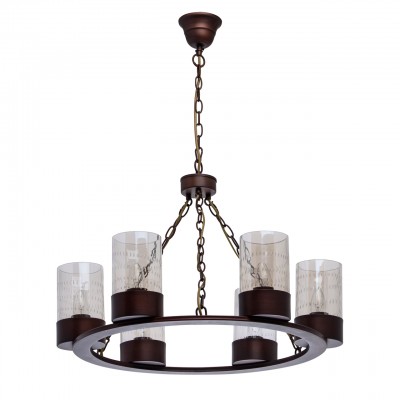 Светильник Mw-light 249017406 Светильник Mw-light 249017406Подвесные<br>249017406 - это Люстра из коллекции «Замок» привлекает своей элегантной красотой. Основание из металла насыщенного кофейного оттенка дополнено стеклянными плафонами цилиндрической формы. Они украшены рельефным рисунком в виде пузырьков, что придает дизайну светильника особую изюминку.<br><br>S освещ. до, м2: 18<br>Тип лампы: накаливания / энергосбережения / LED-светодиодная<br>Тип цоколя: E27<br>Количество ламп: 6<br>MAX мощность ламп, Вт: 60<br>Диаметр, мм мм: 630<br>Длина цепи/провода, мм: 240<br>Высота, мм: 800<br>Цвет арматуры: коричневый