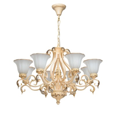 Люстра Chiaro 254014108 Версаче Люстра Chiaro 254014108 ВерсачеПодвесные<br>Описание модели 254014108: Подвесной светильник из коллекции Версаче выполнен в соответствии с поздним периодом средневекового стиля. Легкое тонирование стекла придаёт рельефным плафонам волшебное перламутровое сияние, кованая арматура светильника изысканно декорирована при помощи тонких листов сусального металла. Эти яркие элементы основания гармонично перекликаются с бликами хрустальных подвесок, отлично дополняющих образ главеного акцента в интерьере!<br><br>Установка на натяжной потолок: Да<br>S освещ. до, м2: 24<br>Рекомендуемые колбы ламп: свеча<br>Крепление: Крюк<br>Тип лампы: накаливания / энергосбережения / LED-светодиодная<br>Тип цоколя: E27<br>Количество ламп: 8<br>MAX мощность ламп, Вт: 60<br>Диаметр, мм мм: 810<br>Длина цепи/провода, мм: 1760<br>Высота, мм: 2310<br>Поверхность арматуры: глянцевый, рельефный<br>Цвет арматуры: бежевый<br>Общая мощность, Вт: 480