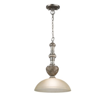 Люстра Chiaro 254015201 Версаче Люстра Chiaro 254015201 ВерсачеПодвесные<br>Выразительные формы легендарных светильников из коллекции Версаче выделяются своей изысканностью и гармоничным цветовым решением в стиле Кантри! Объёмный стеклянный плафон имеет лёгкое тонирование под старину. Основание цвета серебра с эффектом патины украшено сложным резным орнаментом, выполненным с филигранной точностью. Новый компактный светильник Версаче добавит в интерьер своеобразную стилистическую нотку красоты и света!<br><br>Установка на натяжной потолок: Да<br>S освещ. до, м2: 3<br>Крепление: Планка<br>Тип лампы: накаливания / энергосбережения / LED-светодиодная<br>Тип цоколя: E27<br>Количество ламп: 1<br>MAX мощность ламп, Вт: 60<br>Диаметр, мм мм: 400<br>Длина цепи/провода, мм: 1600<br>Высота, мм: 2210