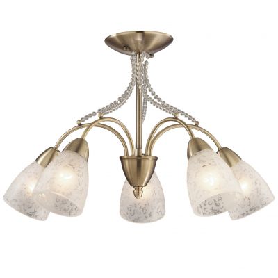 Люстра Odeon light 2541/5С Люстра Odeon light 2541/5СПотолочные<br>Компания «Светодом» предлагает широкий ассортимент люстр от известных производителей. Представленные в нашем каталоге товары выполнены из современных материалов и обладают отличным качеством. Благодаря широкому ассортименту Вы сможете найти у нас люстру под любой интерьер. Мы предлагаем как классические варианты, так и современные модели, отличающиеся лаконичностью и простотой форм. Стильная люстра Odeon light 2541/5С станет украшением любого дома. Эта модель от известного производителя не оставит равнодушным ценителей красивых и оригинальных предметов интерьера. Люстра Odeon light 2541/5С обеспечит равномерное распределение света по всей комнате. При выборе обратите внимание на характеристики, позволяющие приобрести наиболее подходящую модель. Купить понравившуюся люстру по доступной цене Вы можете в интернет-магазине «Светодом».<br><br>Установка на натяжной потолок: Да<br>S освещ. до, м2: 20<br>Крепление: Планка<br>Тип лампы: накаливания / энергосбережения / LED-светодиодная<br>Тип цоколя: E14<br>Цвет арматуры: бронзовый<br>Количество ламп: 5<br>Диаметр, мм мм: 570<br>Высота, мм: 370<br>MAX мощность ламп, Вт: 40