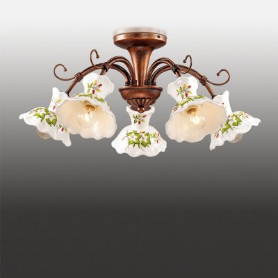 Люстра Odeon light 2621/5 Люстра Odeon light 2621/5Потолочные<br><br><br>S освещ. до, м2: 14<br>Тип лампы: Накаливания / энергосбережения / светодиодная<br>Тип цоколя: E14<br>Количество ламп: 5<br>MAX мощность ламп, Вт: 40<br>Диаметр, мм мм: 560<br>Высота, мм: 250<br>Цвет арматуры: коричневый