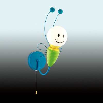 Светильник Odeon light 2633/1W Светильник Odeon light 2633/1WДля детской<br><br><br>S освещ. до, м2: 3<br>Тип цоколя: E14<br>Количество ламп: 1<br>Ширина, мм: 200<br>MAX мощность ламп, Вт: 40<br>Высота, мм: 380<br>Оттенок (цвет): синий<br>Цвет арматуры: синий